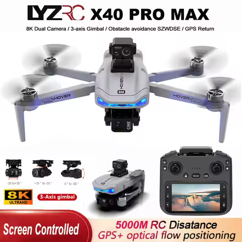 X40 GPS Drone 8K Professional HD Camera 3-axis Gimbal Aerial Photography 5G Brushless FPV UAV With S