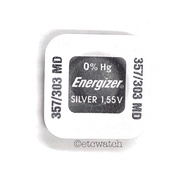 ถ่านกระดุม Energizer 357 / 303 / SR44 / SR44SW / SR44W / SR1154SW / SR1154W 1ก้อน