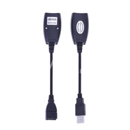 USB To RJ45 Extension Adapter Up To 150ft Support Cat5/RJ45/Cat6 Patch Cord for USB Cameras Printers
