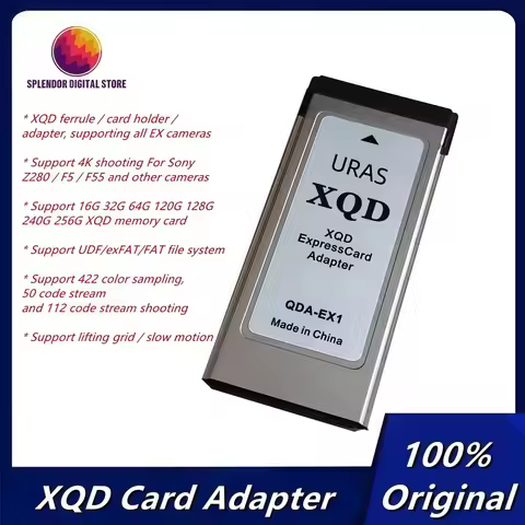 Original XQD Card adapter QDA-EX1 4K Card Adapter XQD to ESXS Card Holder For SONY Z280 EX280 X280 4