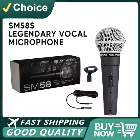 Metal SM58 cardioid Dynamic Microphone For Stage Singing Professional Wired Microphone for Shure Kar