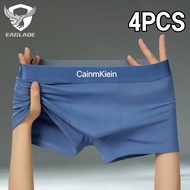EAGLADE 4PCS Boxer Brief for Mens Underwear Man Stretchable Breathable 102 in Blue H08