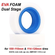 INJORA EVA Dual Stage Foam Fit 1.9 100-110mm 114-120mm Wheel Tires for 1/10 RC Crawler Axial SCX10 9