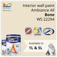 Dulux Interior Wall Paint - Bone (WS 22294) (Anti-Bacterial / Superior Durability / Washable) (Ambiance All) - 1L / 5L