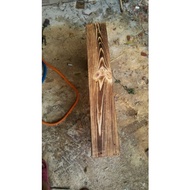 Shaved and burnt teak wood planks H 1.8cm x W13.5cmx P 80cm