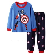 Captain America Cotton Pajamas Set 1-7y Boy Cotton Sleepwear Blue