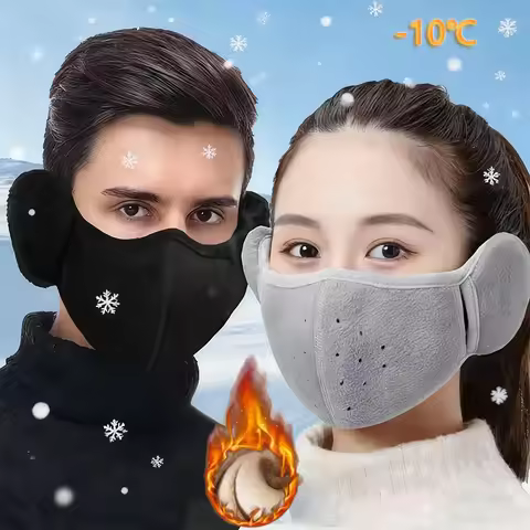 1pc Winter Mask Warm Mask Unisex Ear Warmer Full Cover Face Mask Outdoor Windproof Breathable Thicke