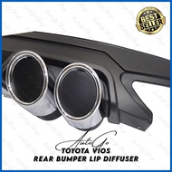 ◺ ▤ ➟ Toyota Vios 2021 XLE E J G Variant 4th Gen Rear Bumper Lip Diffuser (Matte Black)