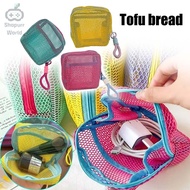 Dopamine Color Coin Purse Large Mesh Makeup Storage Bag