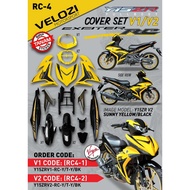 Y15ZR VELOZI COVERSET - EXCITER RC [ SUNNY YELLOW / BLACK ] V1 & V2