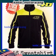 ready stock Yamaha Sweatshirt VR46 Moto GP Racing Adult Hoodie Light Jacket