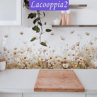 [Lacooppia2] Plants Flowers Wall Decals Floral Wall Stickers for Kitchen Mirror Classroom