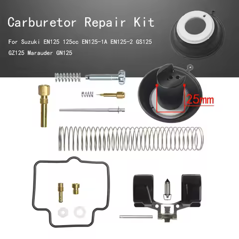 Motorcycle Carburetor Repair Kit for EN125 125cc EN125-1A EN125-2 GS125 GZ125 Marauder GN125