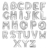 READY STOCK - 16INCH 16” ALPHABET LETTER FOIL BALLOON silver belon huruf belon abjad belon birthday 