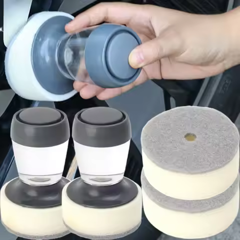 Tire Shine Applicator Wax Dispense Sponge Kit for Tire Dashboard Plastic Dressing Car Paint Protecti