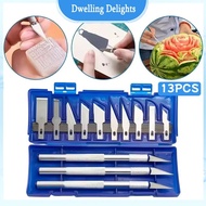 13PCS Art Pen Knife Wood Carving Exacto Hand Carving Tool Arts Craft Knife Pen Kit DIY