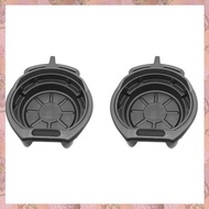 2X 7.5L Oil Drain Pan Waste Engine Oil Collector Tank Oil Trip Tray for Repair Car Fluid Change Gara