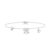 Lee Hwa Jewellery Freesia White Gold Bracelet with Diamond