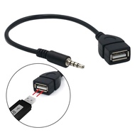[nsyyoec] AUX to USB 3.5mm Male Aux Audio Plug to USB Female Converter Cable Cord Converter Cable, B