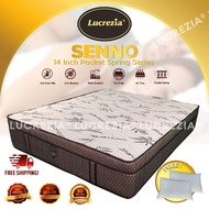 Free Shipping / Lucrezia Senno 14inch Pocket Spring Mattress / Tilam / 床垫 / ( Single / Super Single 