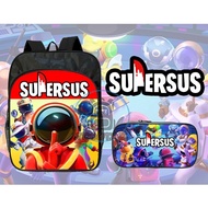 Tocotaz SuperSUS impostor Among Us Children's School Bag with Bonus Pencil Case for Kindergarten and