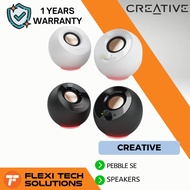 Flexi Tech Creative Pebble SE PC Speakers - Black & White