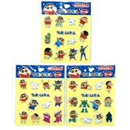Crayon Shin-chan Puffy 3D Stickers Set of 3: Shin-chan, Shiro, Quantum Robo, and Action Mask
