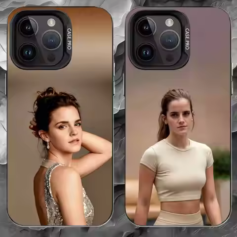 E-Emma Watson Phone Case Color Silver Shell For IPhone 17 16 15 14 13 12 11 Pro Max Plus