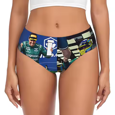 F-Fernando A-Alonso Brief Panties for Women Breathable Stretch 14 Aston Martin Underwear