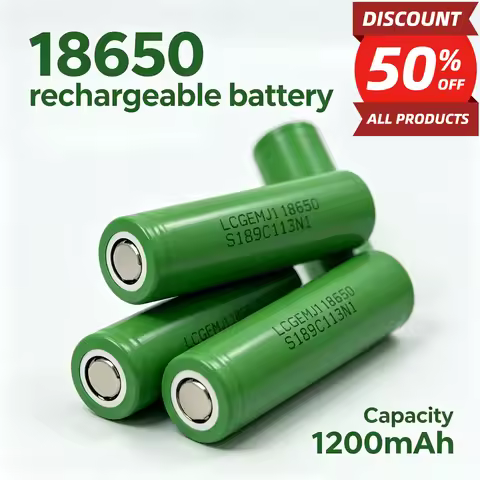 18650 Rechargeable Battery 3.7V 1200mAh Flat Head Lithium-ion Battery Suitable for Flashlight Headli