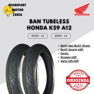 HONDA AHM FEDERAL TUBELESS K59 A12 80/90-14 90/90-14 R14 BEAT VARIO SCOOPY MIO FINO XEON SPIN