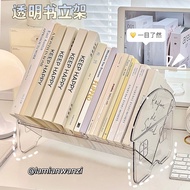 Book Stand Shelf Acrylic Desktop Transparent Bookshelf Stand Shelf Office File Shelf Desk Book Stora