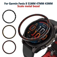 Metal Bezel For Garmin Fenix 8 51mm 47mm 43mm Speed Scale Frame Protective Ring Bumper