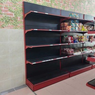 (2nd Hand) 1 Set WALL GONDOLA RACK 7 Feet (H) x 4 Feet (W) x 1.5 Feet (D) 4 +1 Shelf (Black & Red Co