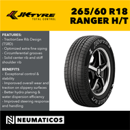 JK Tyre 265/60 R18 4PR Ranger H/T  Made in India SUV Sports Utility Vehicle Tires 265/60R18