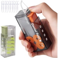 Automatic Floss Pick,Storage 10 Floss Picks in Floss Box,Refillable Dental Floss Picks Organizer