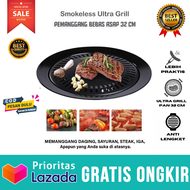 TERLARIS !!! Alat Panggang Pemanggang Teflon Portable BBQ Ultra Grill Pan Anti Lengket Korea Alat Pa