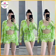 Bikini set 3 Piece Beach swimsuit shirt NewShorts BM-999