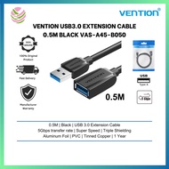 VENTION USB3.0 Extension Cable 0.5M Black VAS-A45-B050