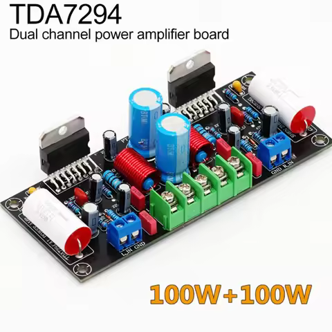 TDA7294 100W+100W Dual-Channel Audio Amplifier Board Power Amplifier Board HIFI Amplifier Module Acc