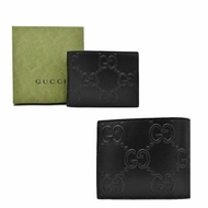 【門市全新現貨】GUCCI 皮革LOGO立體浮雕男短夾皮夾 (附原廠防塵袋、原廠紙盒)