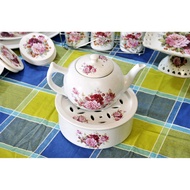 Porcelain Hand Washing Pot Set ROSE Dinnerware Tableware KENDI BASUH TANGAN TEKO BASUH SERAMIK READY