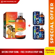 Dayzinc Syrup 250mL + Free (2) 10mL Nutri10Plus Samples