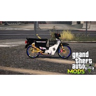 GTA V Mod Honda C70 GBO J Black (ADD ON/FIVEM Ready/PC ONLY)