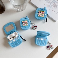 Telefon Flip Tamagotchi Serasi dengan AirPods 4 Apple Bluetooth Sarung Fon Telinga Wayarles 1/2/3 Ge