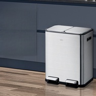 Dustbin Dry Wet Separation Dustbin With Lid Pedal Large Dustbin Stainless Steel Household