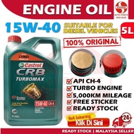 S2U Diesel Engine Oil Castrol CRB Turbomax 15W40 CH-4 5Liter Commercial Vehicles Minyak Hitam Enjin Kereta Lori 4x4