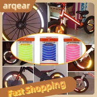 ARQEAR529453เทปติดยางจักรยานสำหรับเด็กรูปลอกรูปล้อสติ๊กเกอร์สะท้อนแสงจักรยานทรงตัว10ชิ้น/แพ็ค