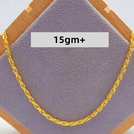 916 Gold Solid Rope Chain (15gm+)
