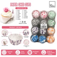 1200pcs Paper Cake Cups 7cm–12cm | 12 Tubs Set